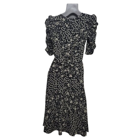 ISABEL MARANT Geometric Floral Silk Midi Dress - Picture 9 of 15